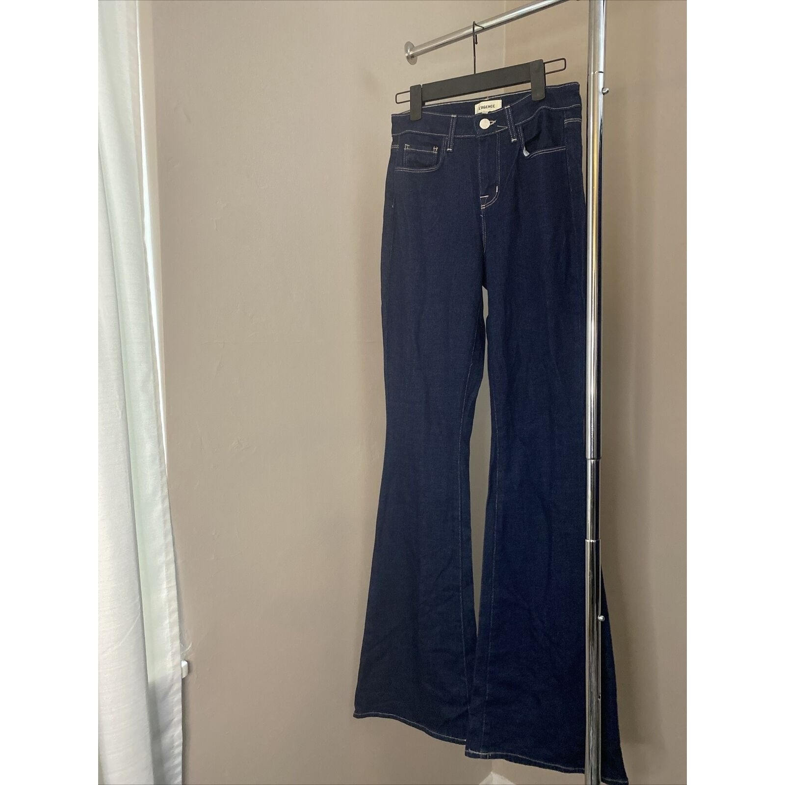 L'agence Jeans Womens 25 Blue High Rise Flare Dawson Denim Ladies